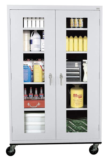 sandusky clear view storage cabinet